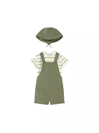 MAYORAL | Baby Set 3-teilig T-Shirt, Latzhose und Mütze | 